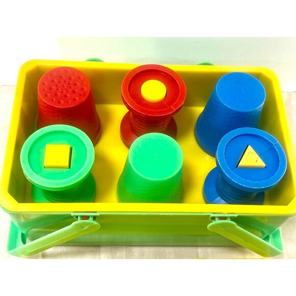 Vntg 1970s "The Sewing Basket" develop fine motor skills and shape recognition - Picture 2 of 5